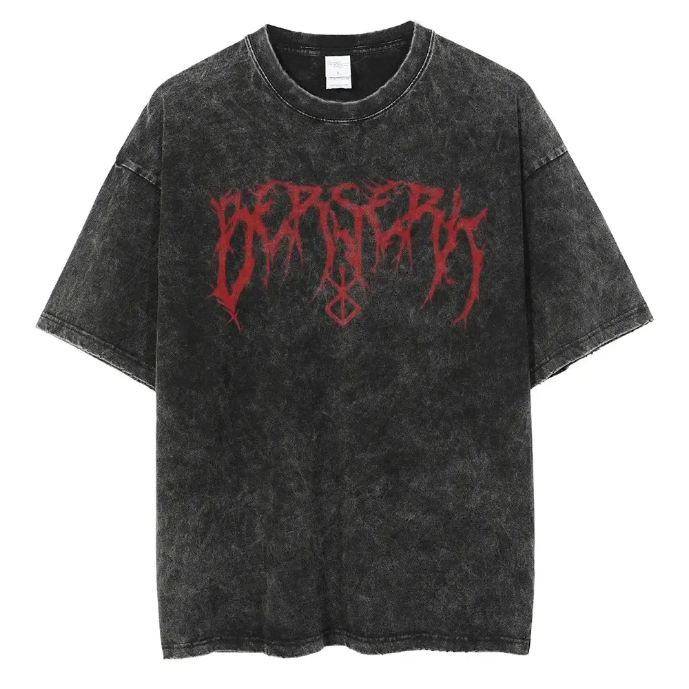 [KUJO] "Berserk V2" Vintage Oversized T Shirt