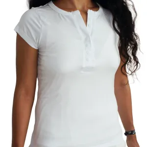 Ladies Bamboo Button T-Shirt
