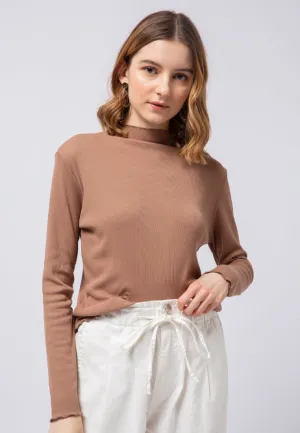 Lettuce Hemline Long Sleeve Top