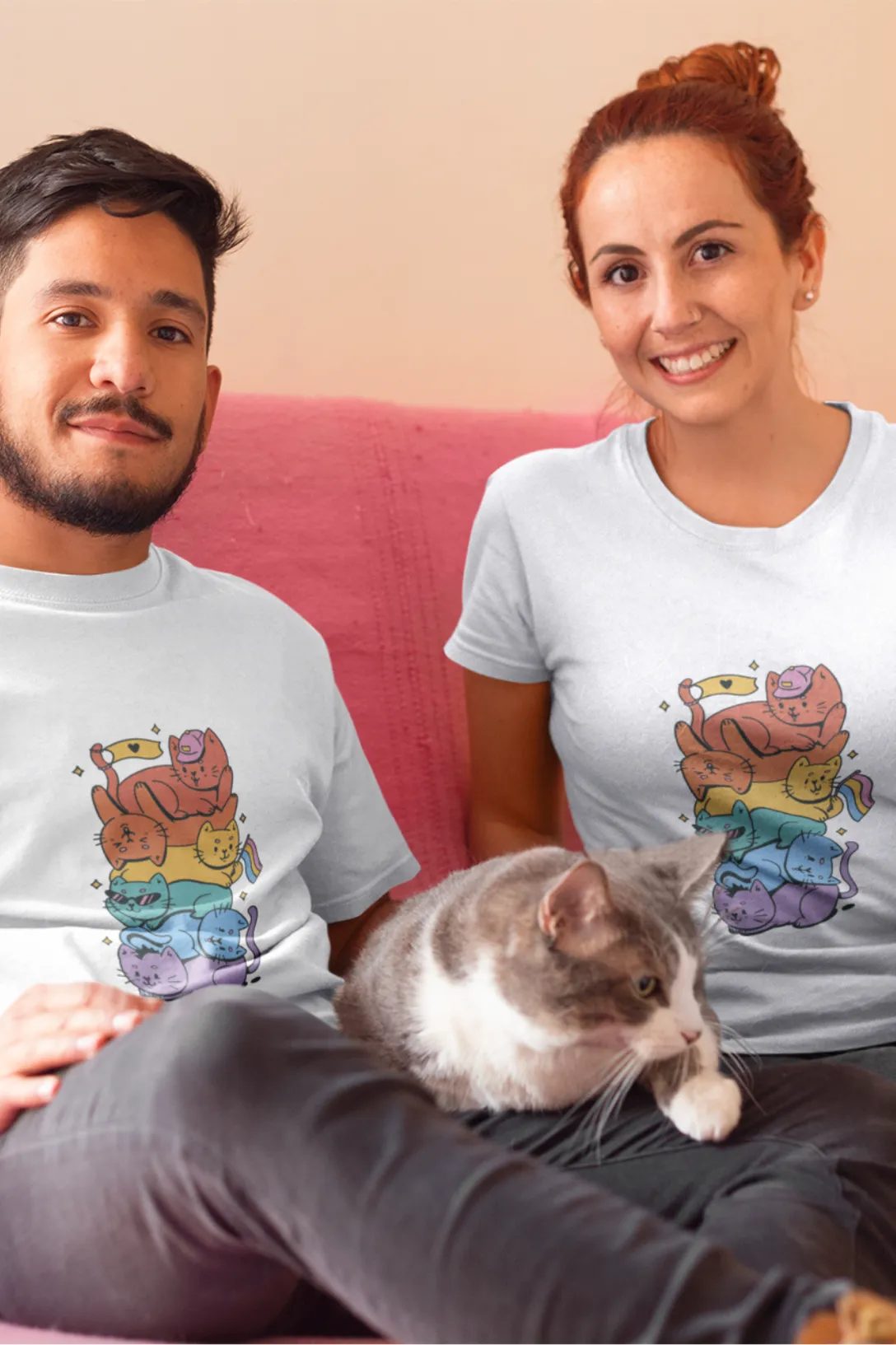LGBTQ Cats Printed T-shirt for men
