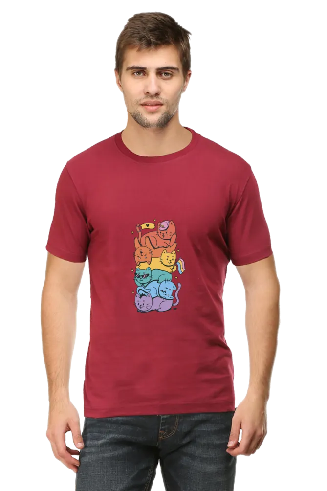 LGBTQ Cats Printed T-shirt for men