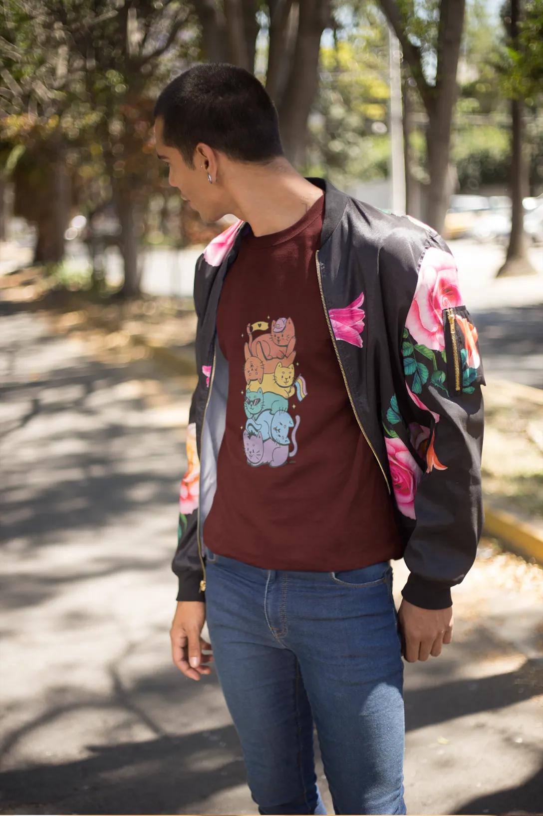 LGBTQ Cats Printed T-shirt for men
