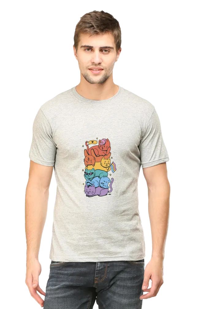 LGBTQ Cats Printed T-shirt for men