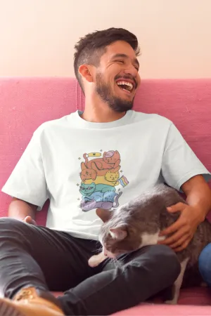 LGBTQ Cats Printed T-shirt for men
