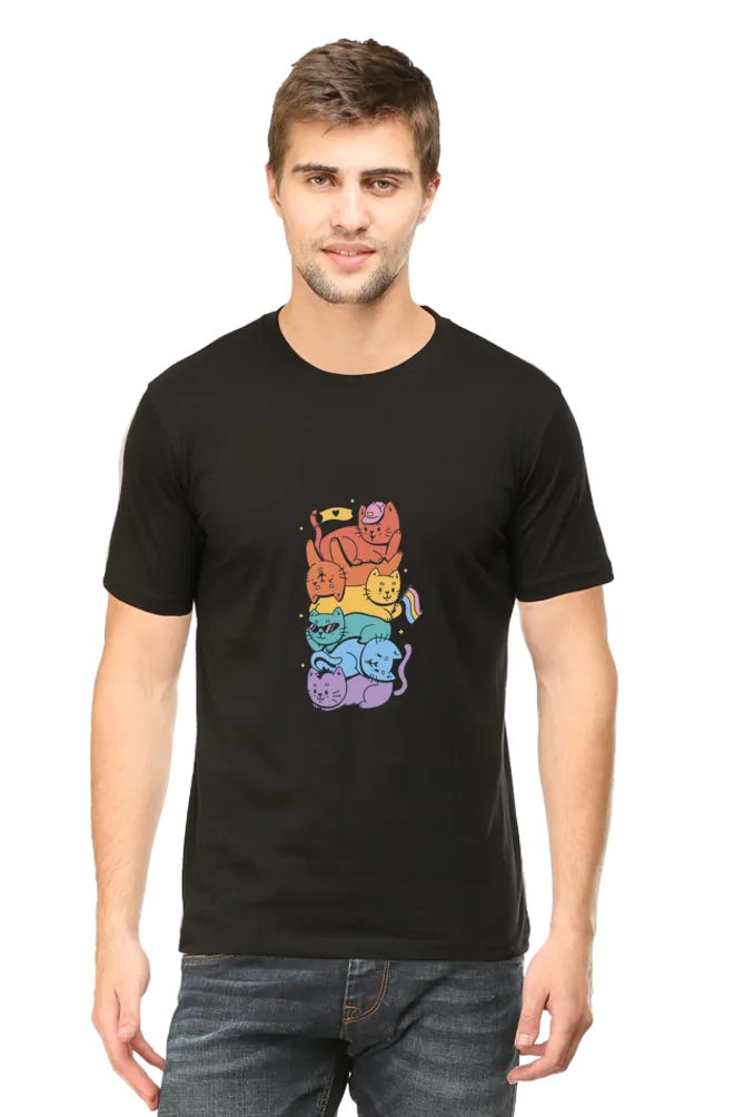 LGBTQ Cats Printed T-shirt for men