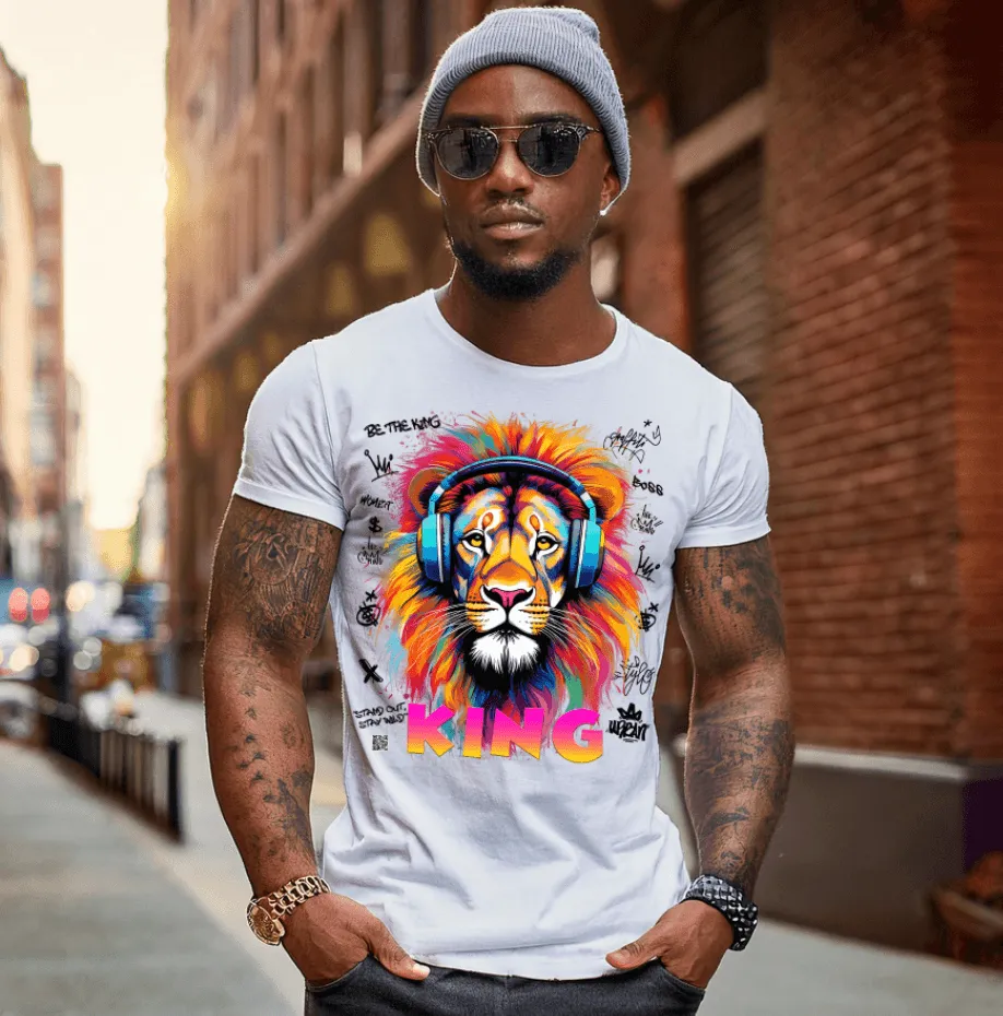Lion King Colorful Art T-Shirts | GM Trademark