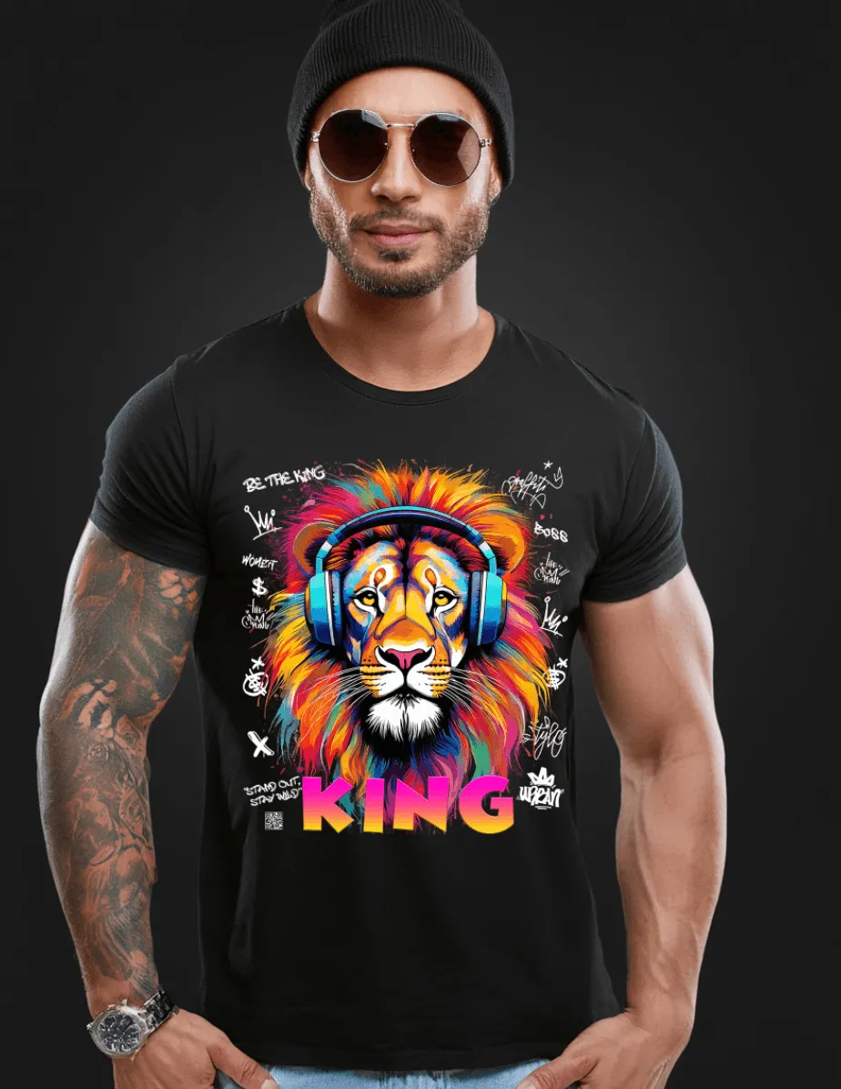 Lion King Colorful Art T-Shirts | GM Trademark