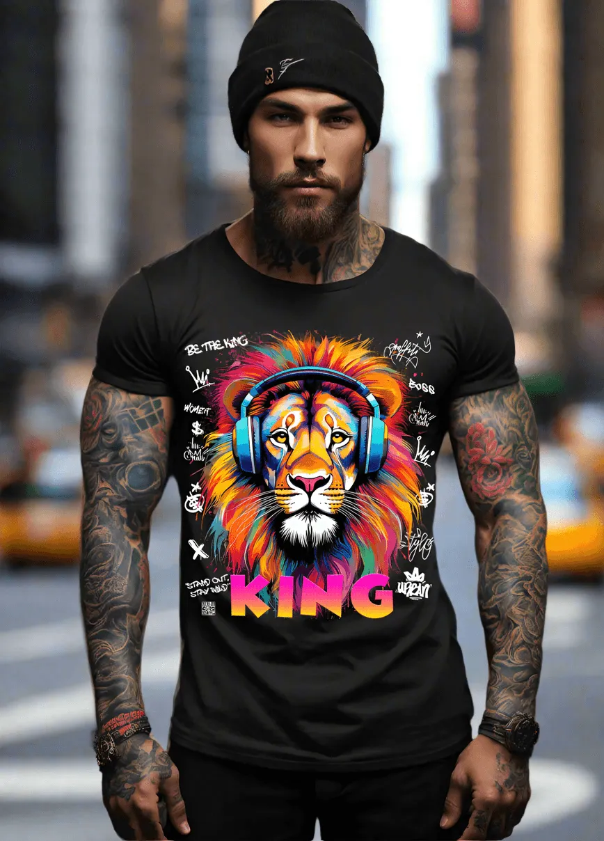 Lion King Colorful Art T-Shirts | GM Trademark