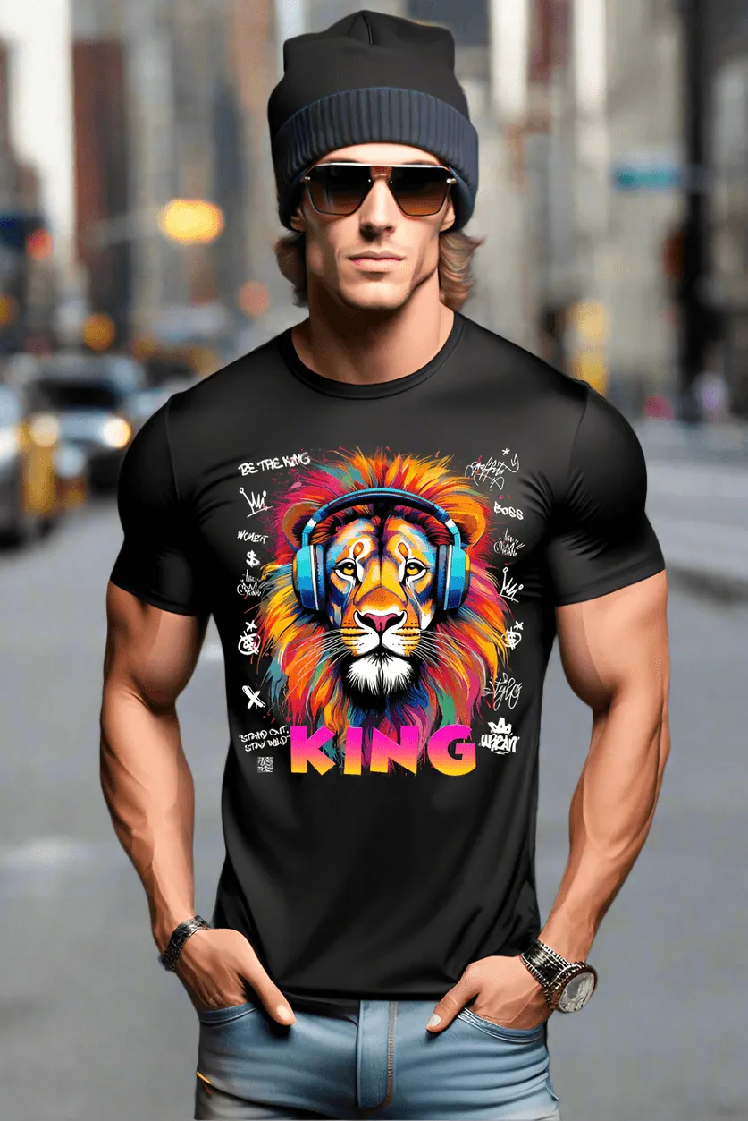 Lion King Colorful Art T-Shirts | GM Trademark