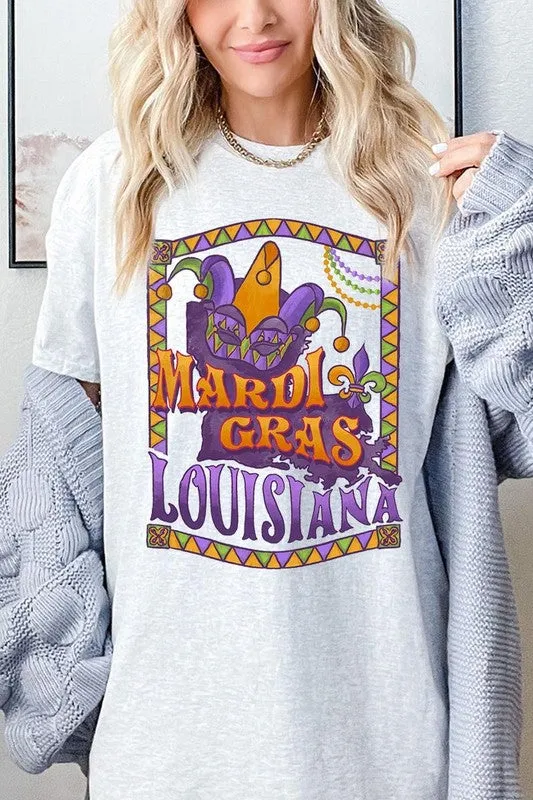 Louisiana Mardi Gras Graphic Plus Heavyweight Tee