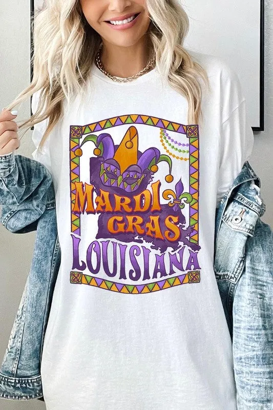 Louisiana Mardi Gras Graphic Plus Heavyweight Tee