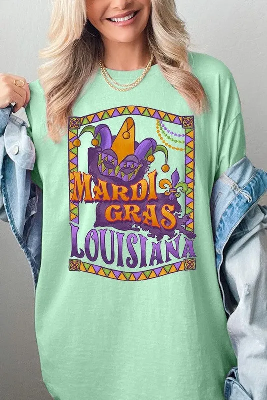 Louisiana Mardi Gras Graphic Plus Heavyweight Tee