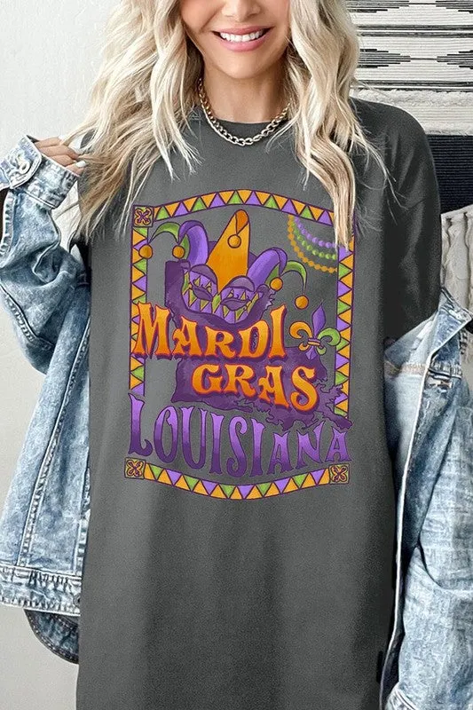 Louisiana Mardi Gras Graphic Plus Heavyweight Tee
