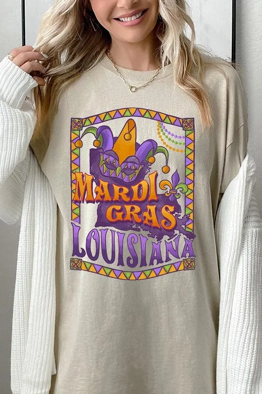 Louisiana Mardi Gras Graphic Plus Heavyweight Tee