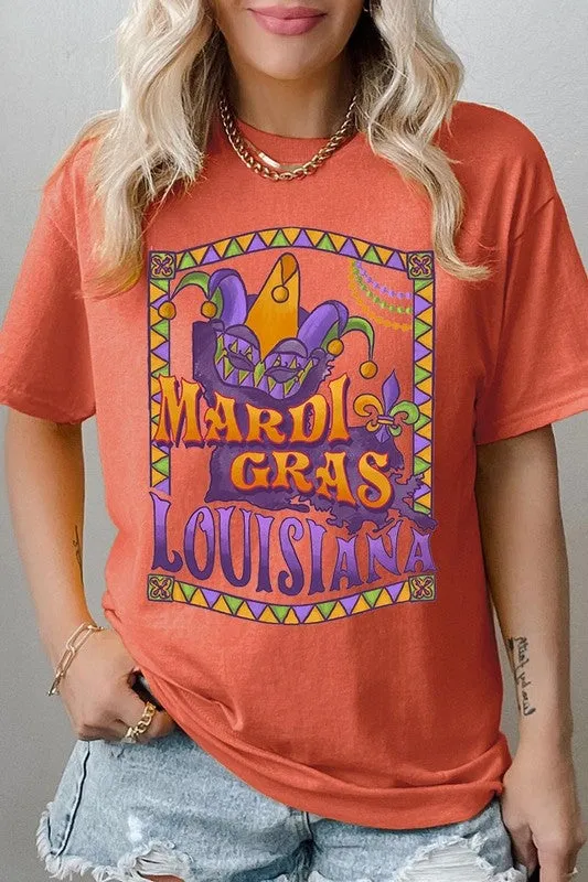 Louisiana Mardi Gras Graphic Plus Heavyweight Tee