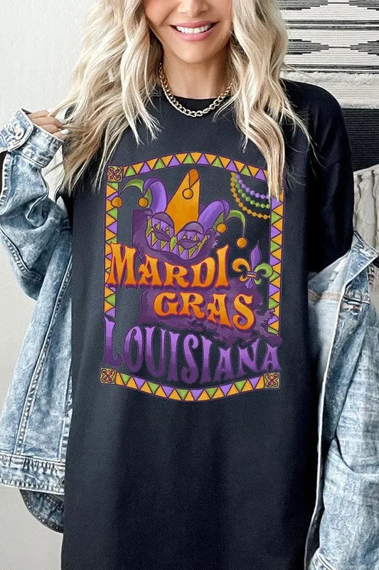 Louisiana Mardi Gras Graphic Plus Heavyweight Tee
