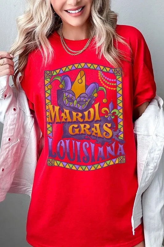 Louisiana Mardi Gras Graphic Plus Heavyweight Tee