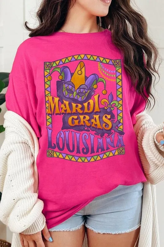 Louisiana Mardi Gras Graphic Plus Heavyweight Tee