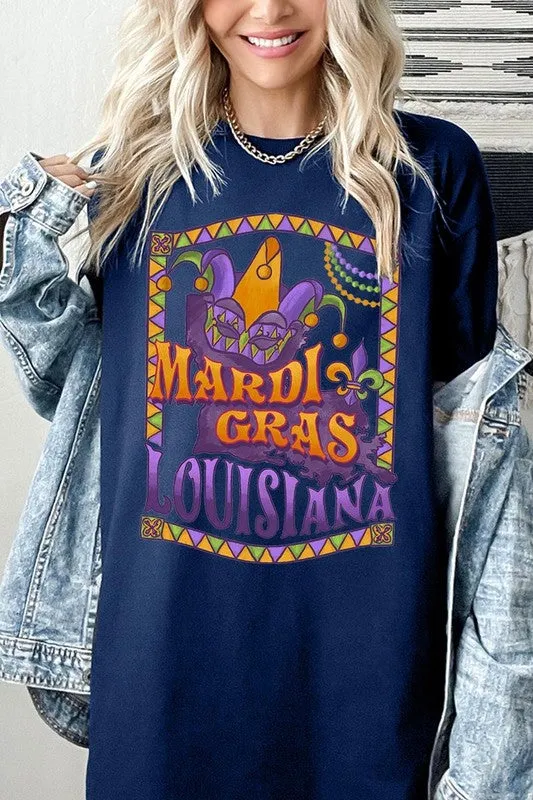 Louisiana Mardi Gras Graphic Plus Heavyweight Tee