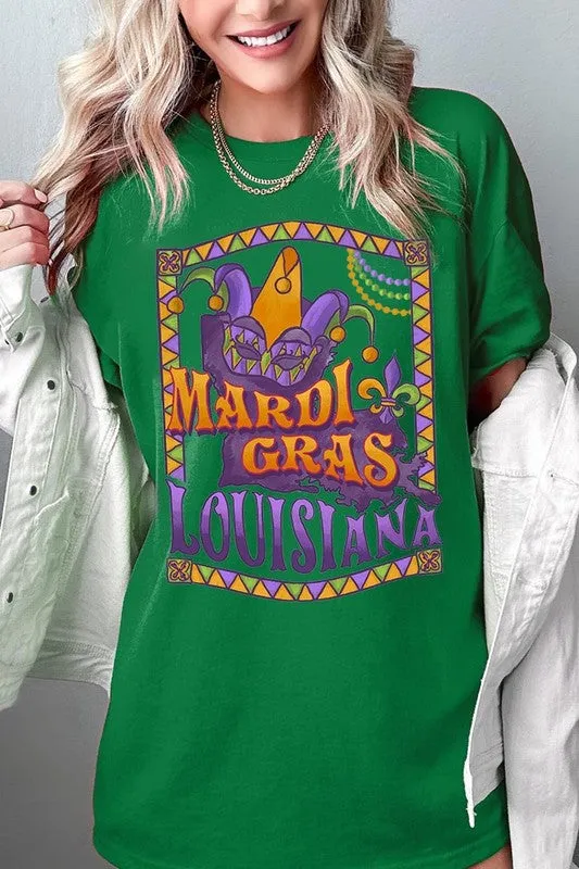 Louisiana Mardi Gras Graphic Plus Heavyweight Tee