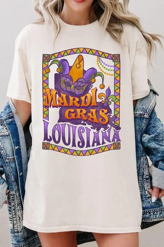 Louisiana Mardi Gras Graphic Plus Heavyweight Tee