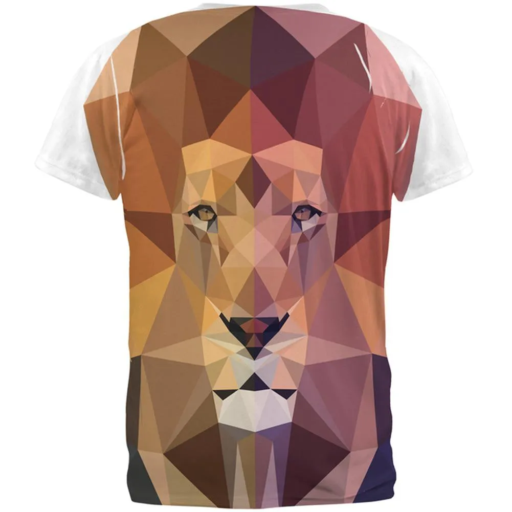 Low-Poly Lion All Over Adult T-Shirt