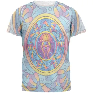 Mandala Trippy Stained Glass Jellyfish Mens T Shirt