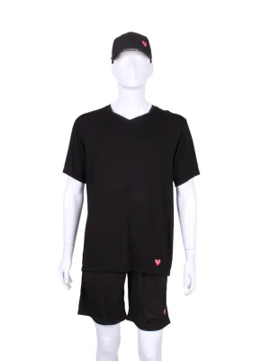 Men's Special Vee Tee French Terry Black Short Sleeve