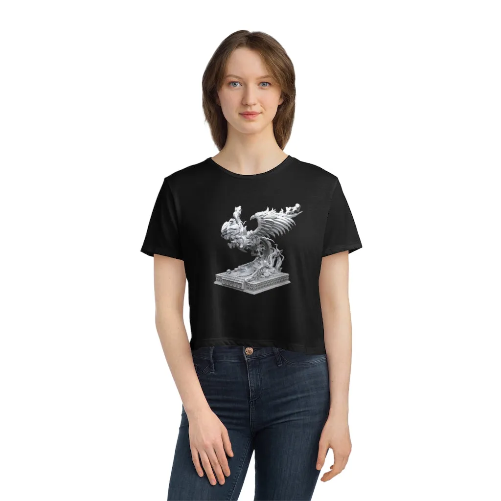 Merciless the Flaming SkyBird Women's Flowy Cropped Tee