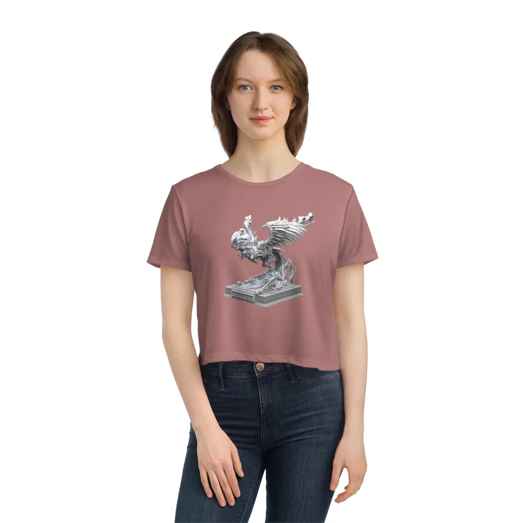 Merciless the Flaming SkyBird Women's Flowy Cropped Tee