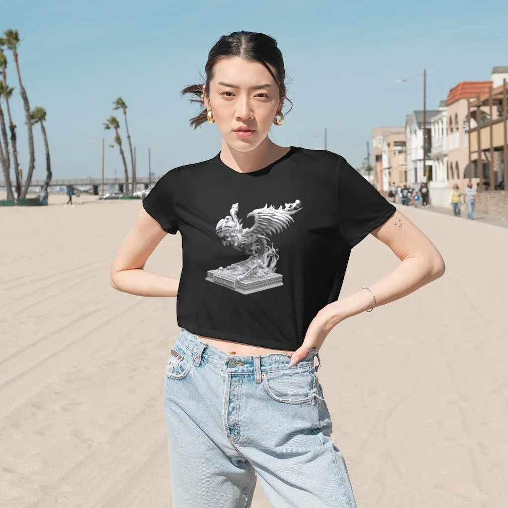 Merciless the Flaming SkyBird Women's Flowy Cropped Tee
