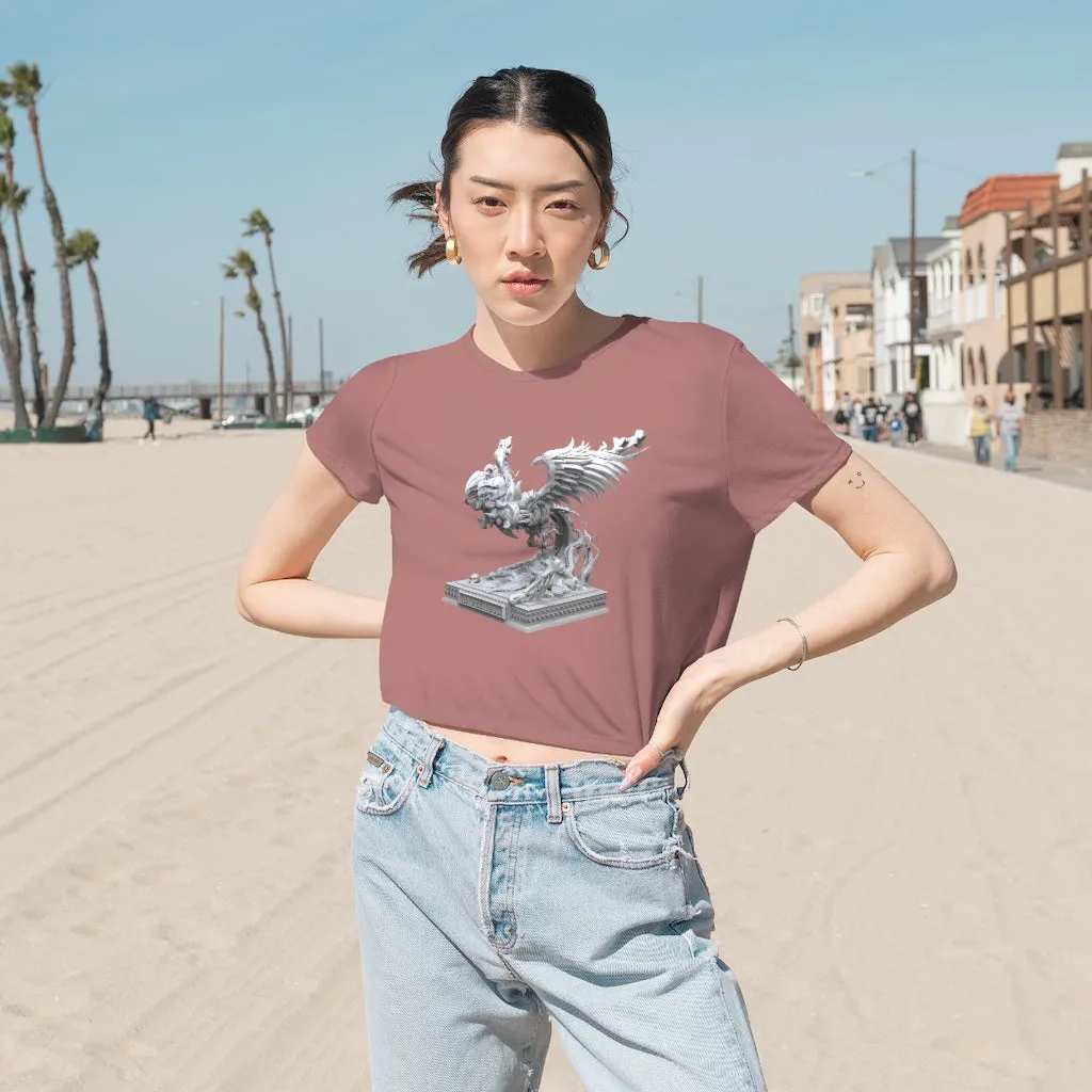 Merciless the Flaming SkyBird Women's Flowy Cropped Tee