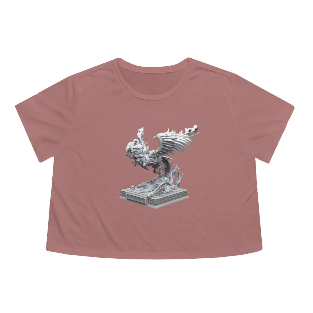 Merciless the Flaming SkyBird Women's Flowy Cropped Tee