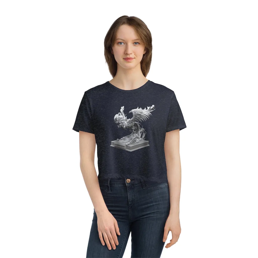 Merciless the Flaming SkyBird Women's Flowy Cropped Tee