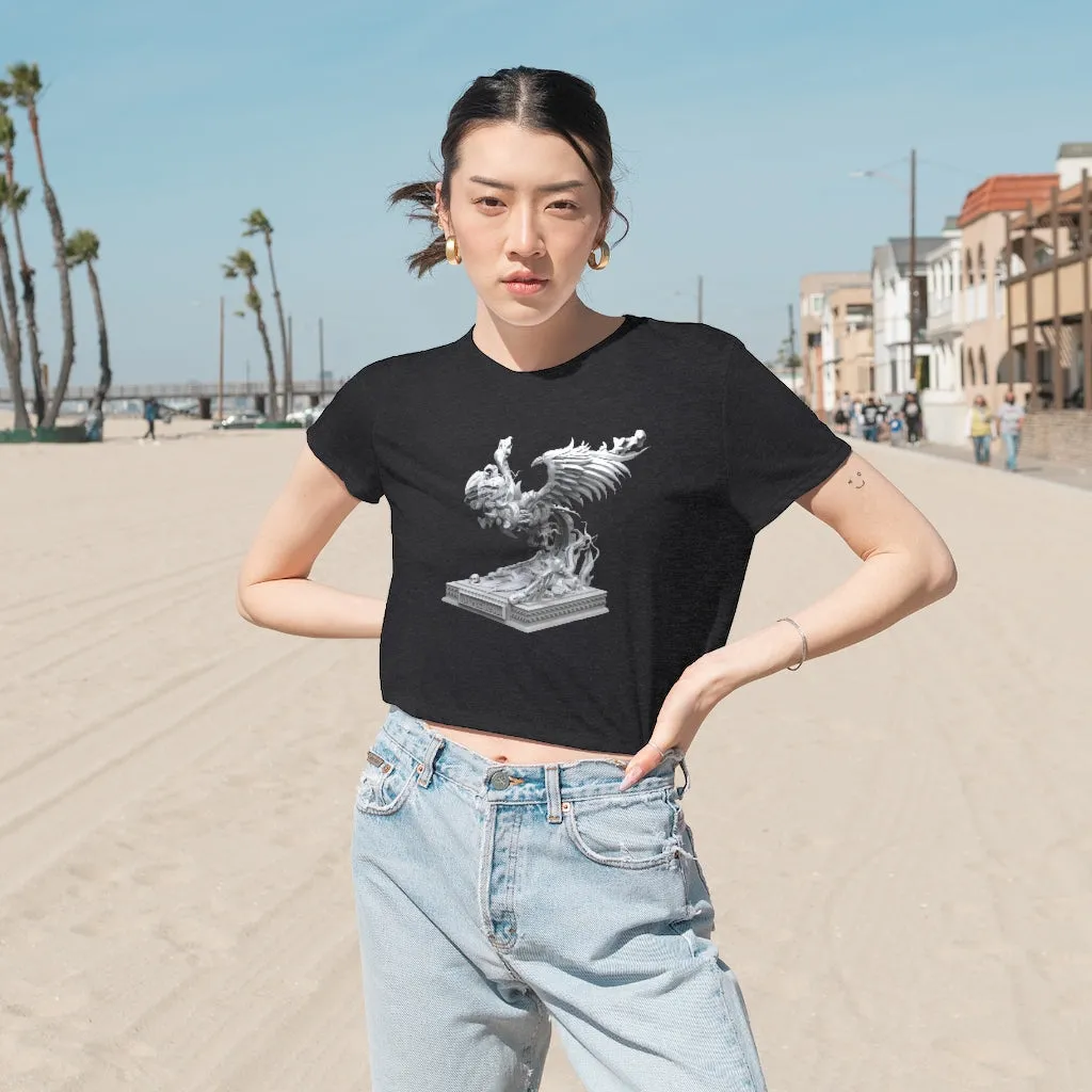 Merciless the Flaming SkyBird Women's Flowy Cropped Tee