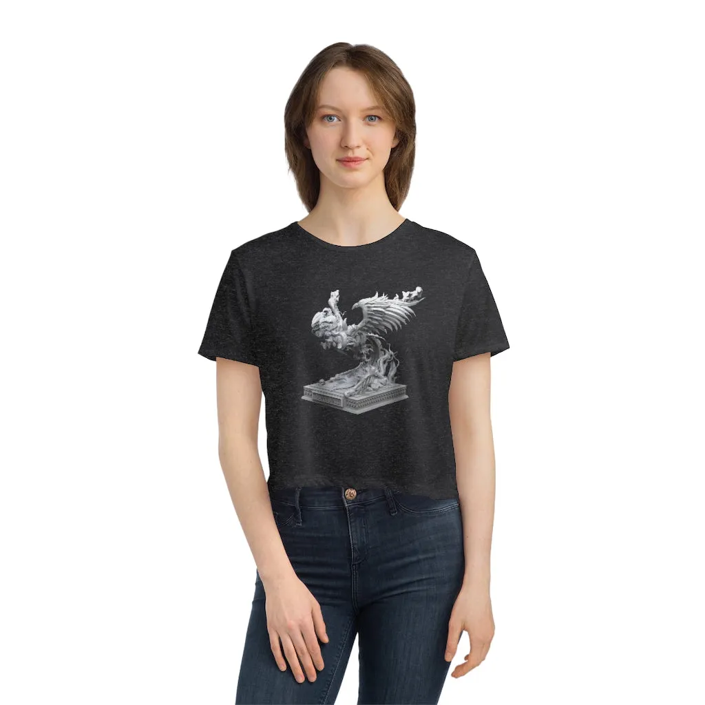Merciless the Flaming SkyBird Women's Flowy Cropped Tee