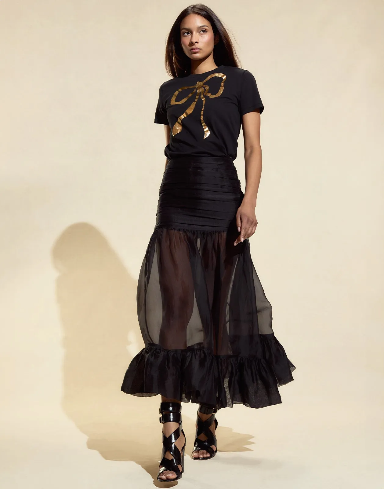 Metallic Bow Tee