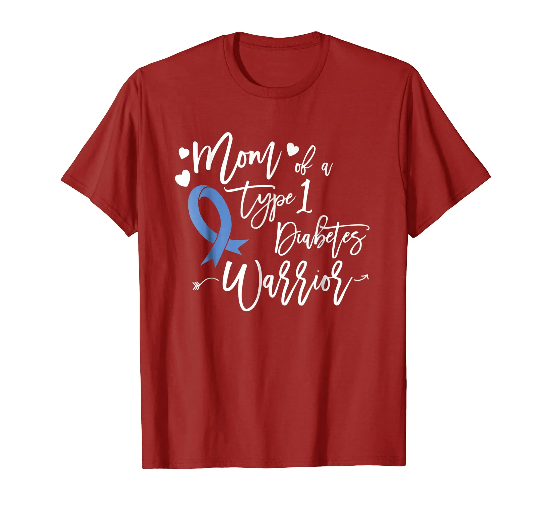 Mom of a Type1 Diabetes Warrior T1 Shirt for Mother Ribbon T