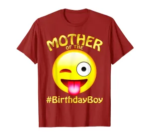 Mother Of The Birthday Boy Emoji Shirt Gifts Cute Party