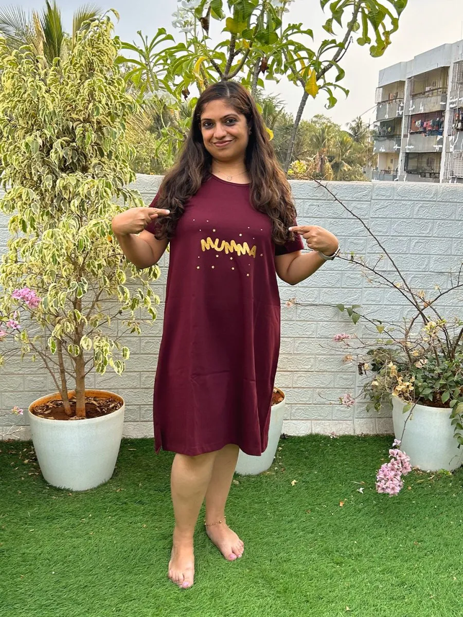 Mumma Oversized Maternity T Shirt Dress