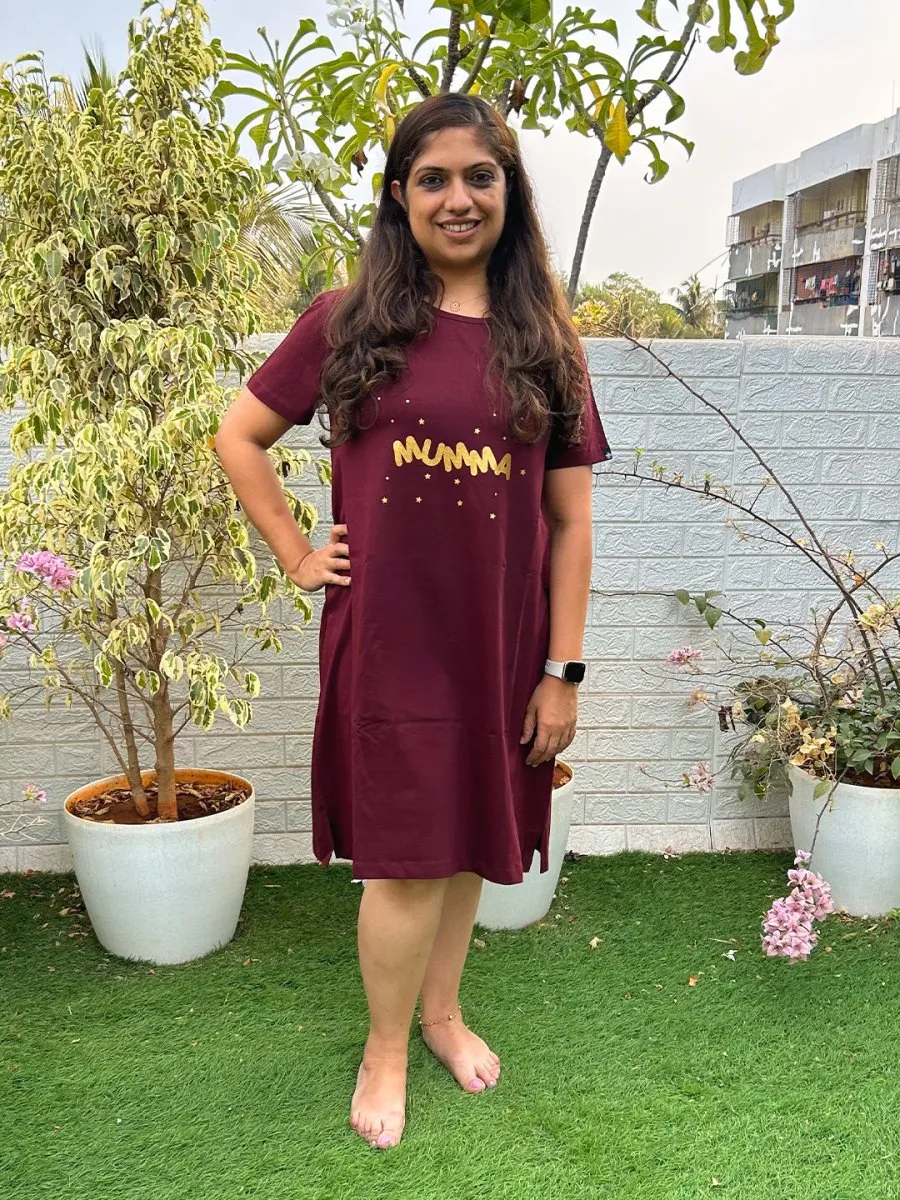 Mumma Oversized Maternity T Shirt Dress