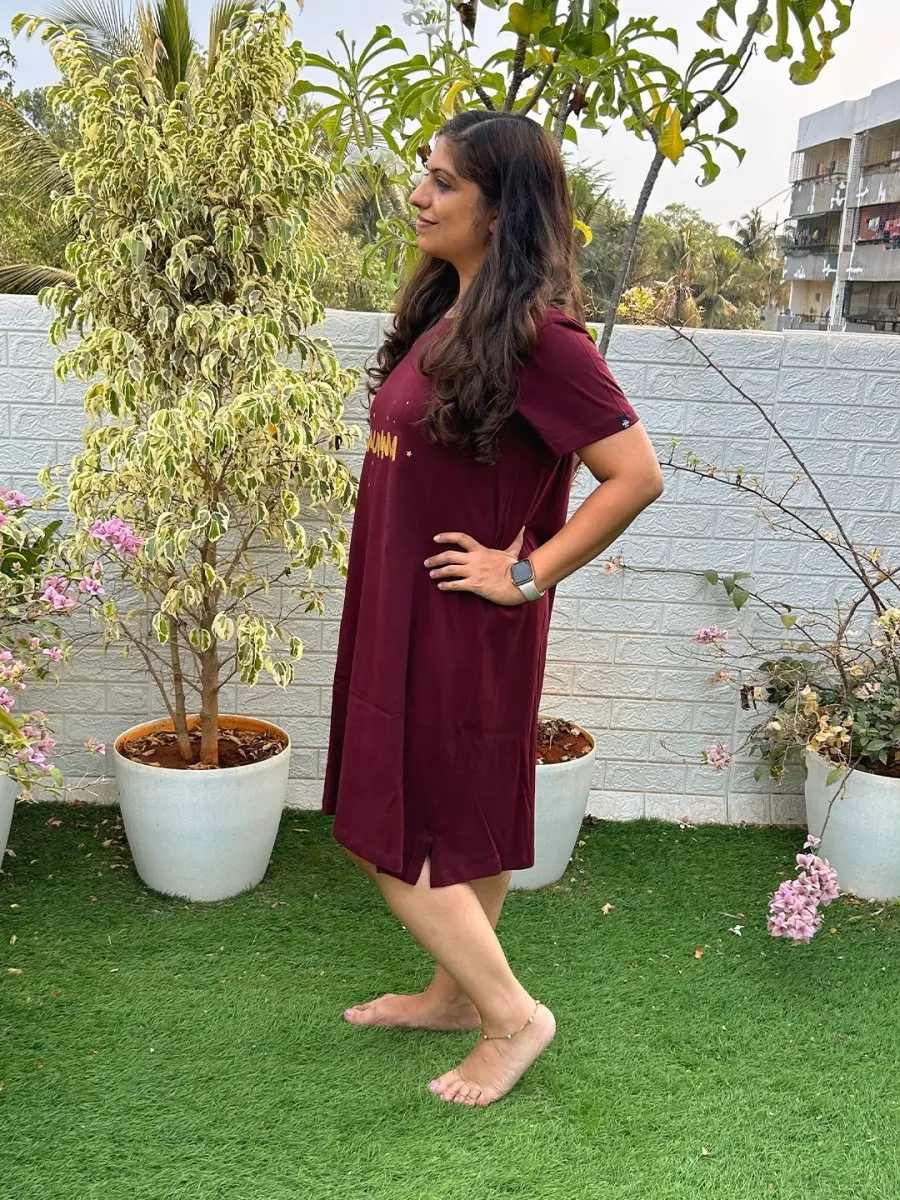 Mumma Oversized Maternity T Shirt Dress