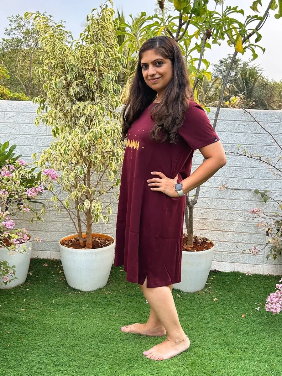 Mumma Oversized Maternity T Shirt Dress