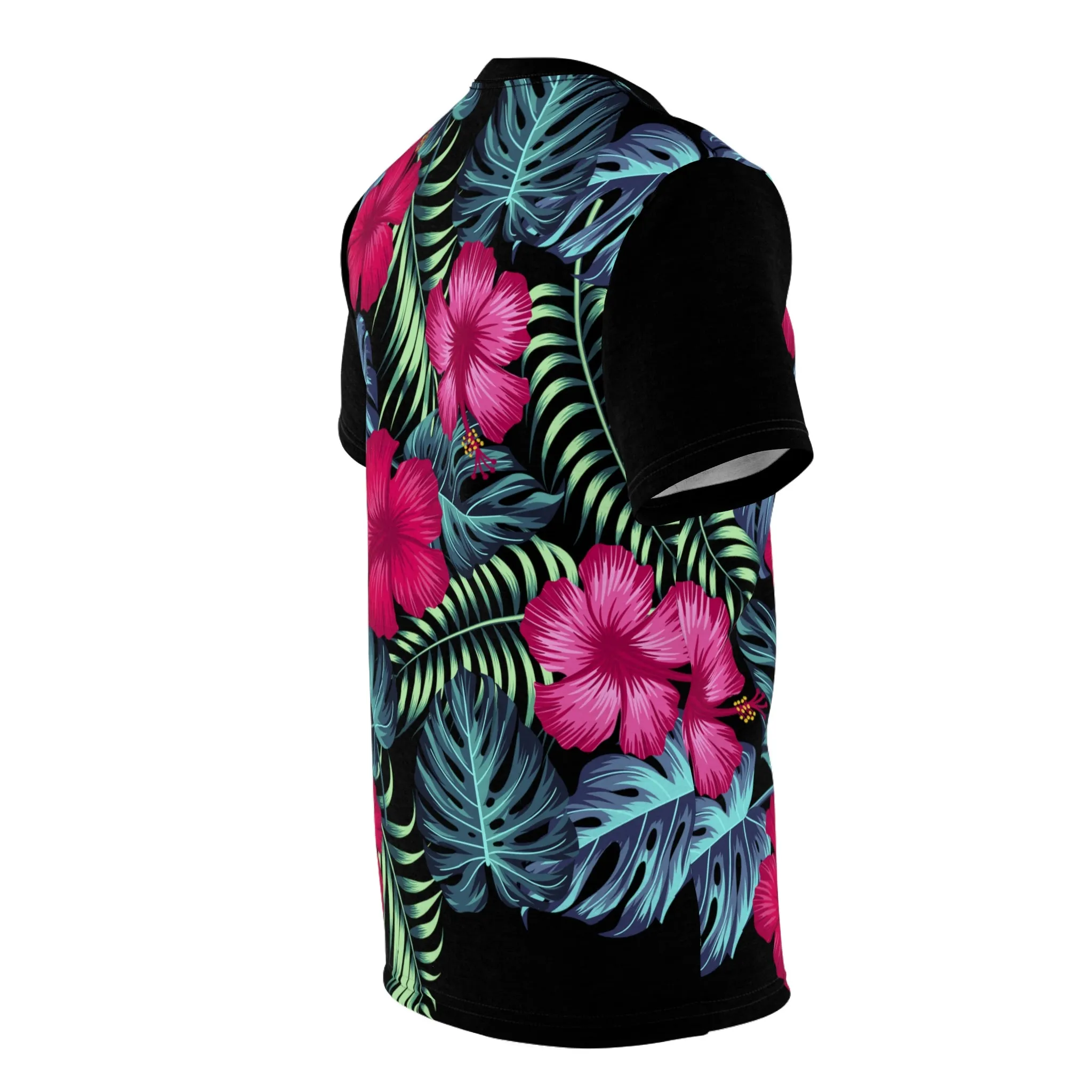 Neon Hawaiian Party Time Tech Tee