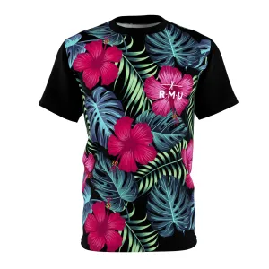Neon Hawaiian Party Time Tech Tee