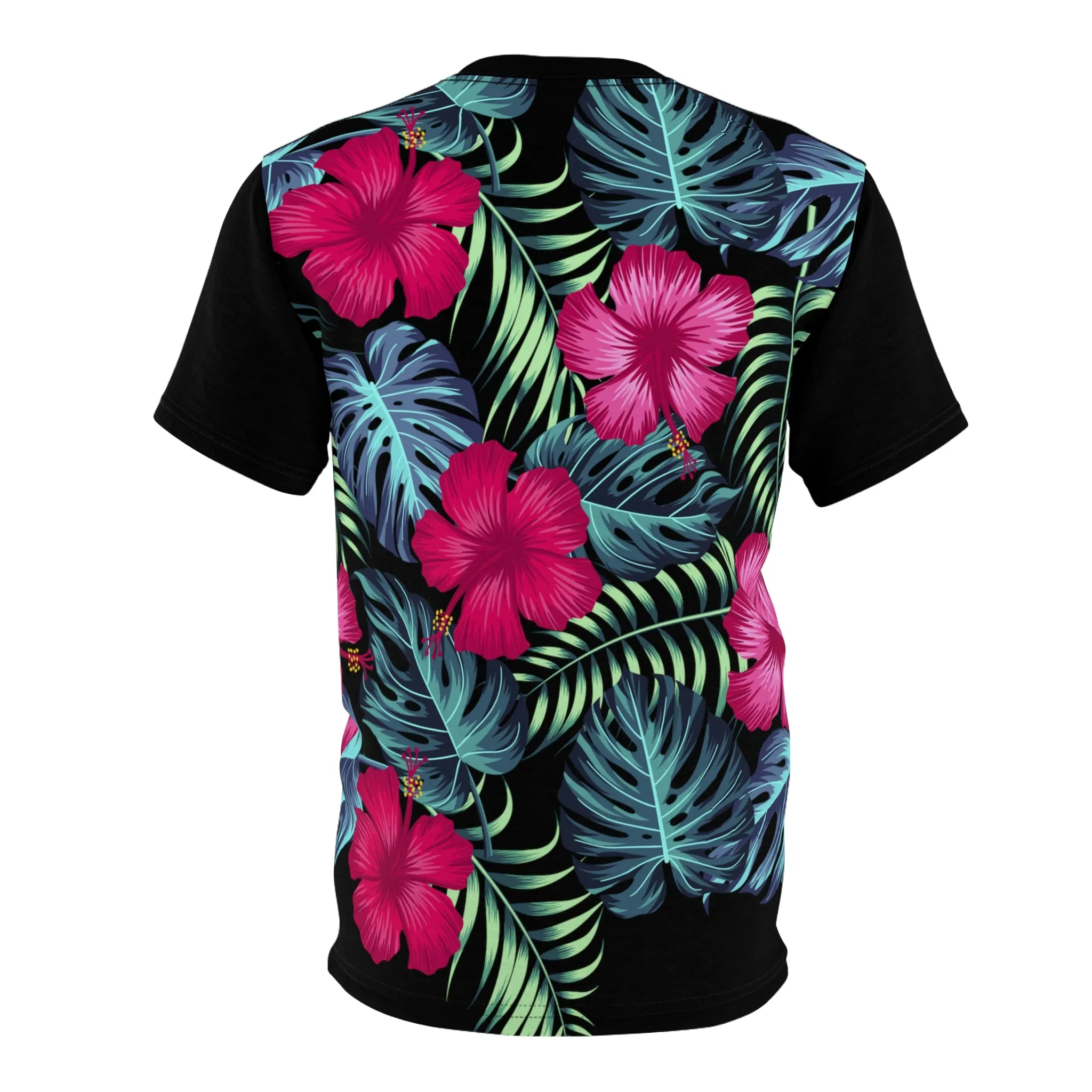 Neon Hawaiian Party Time Tech Tee