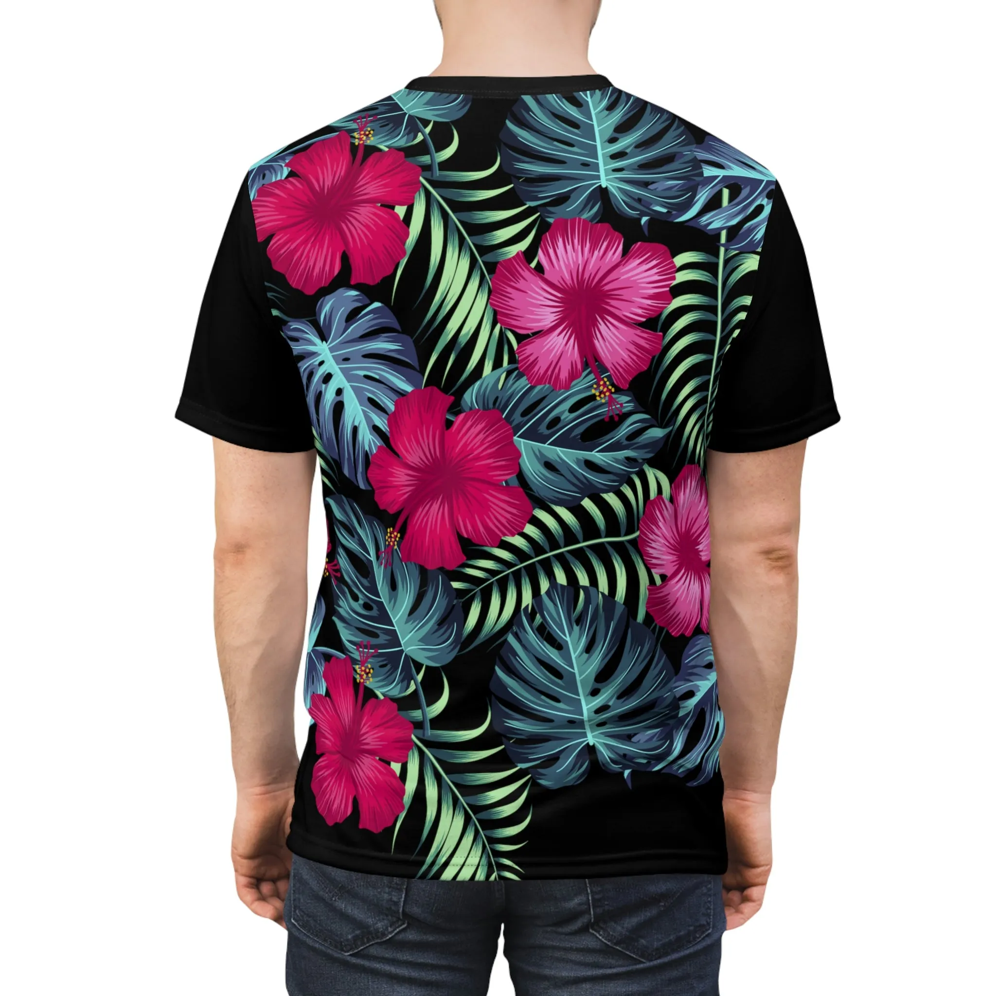 Neon Hawaiian Party Time Tech Tee