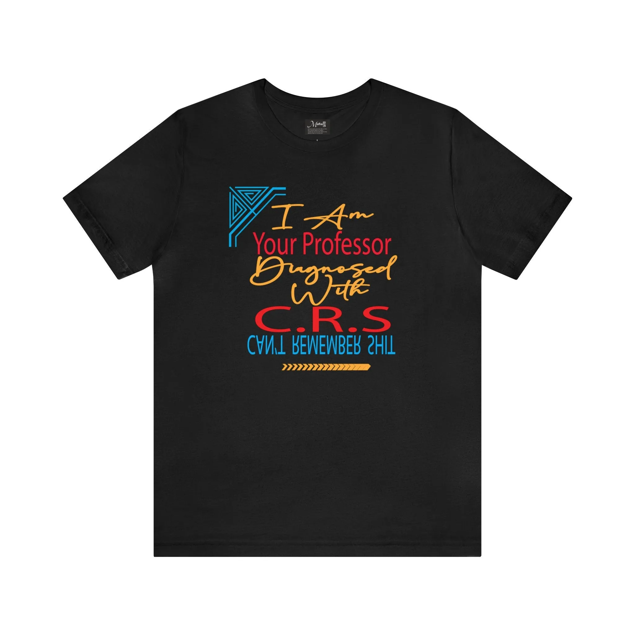 Professor Black T-shirt | Funny Graphics T shirts  | Colorful Cute tees | Unisex Jersey Short Sleeve blouse