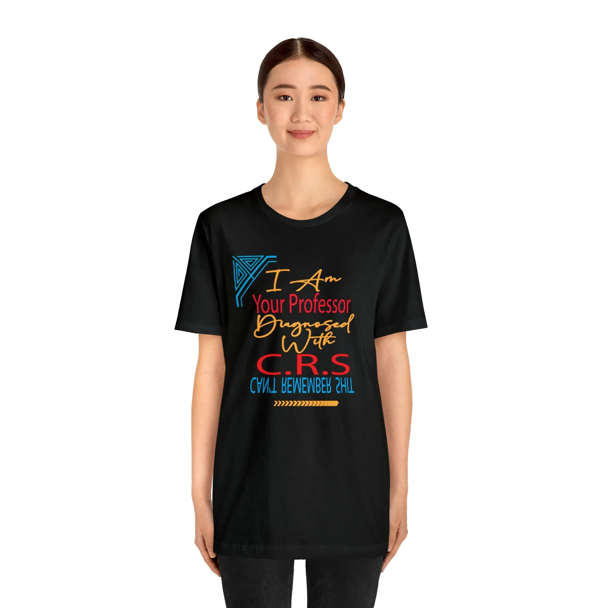Professor Black T-shirt | Funny Graphics T shirts  | Colorful Cute tees | Unisex Jersey Short Sleeve blouse