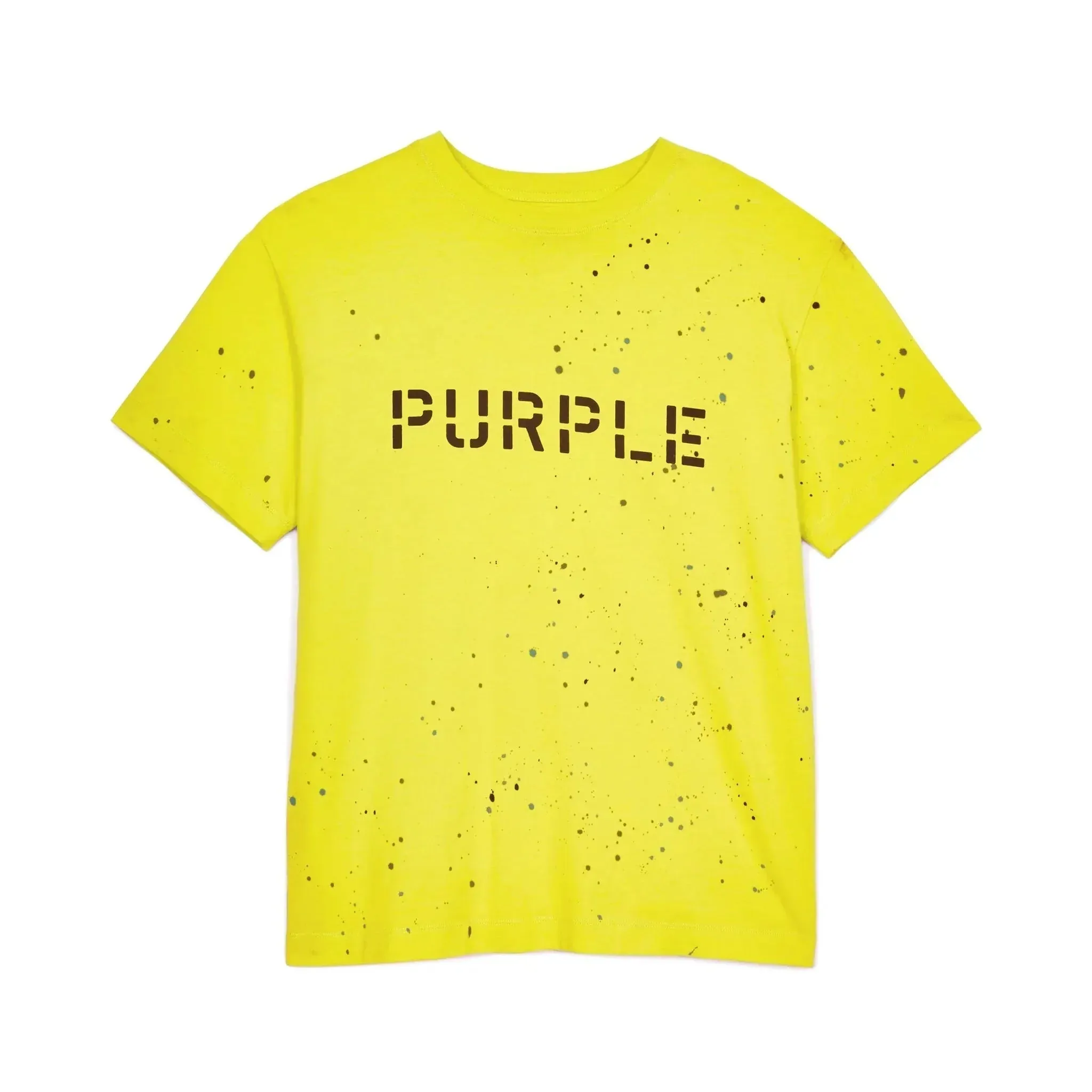 Purple Brand Stencil Logo with Paint T-Shirt
